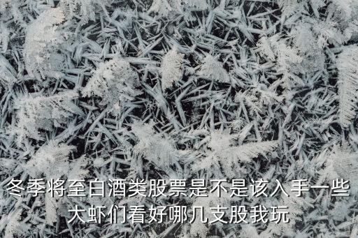 冬季將至白酒類股票是不是該入手一些大蝦們看好哪幾支股我玩