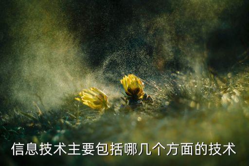 信息技術(shù)主要包括哪幾個(gè)方面的技術(shù)