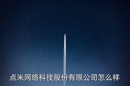 點米網(wǎng)絡(luò)科技股份有限公司怎么樣