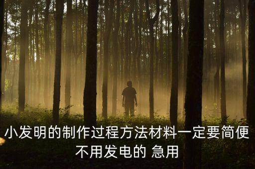 小發(fā)明的制作過(guò)程方法材料一定要簡(jiǎn)便不用發(fā)電的 急用