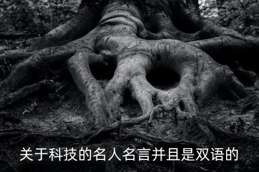 關(guān)于科技的名言警句 優(yōu)美語句，關(guān)于科技的名人名言并且是雙語的