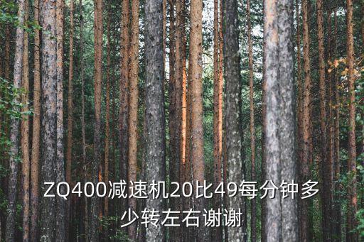 ZQ400減速機20比49每分鐘多少轉(zhuǎn)左右謝謝