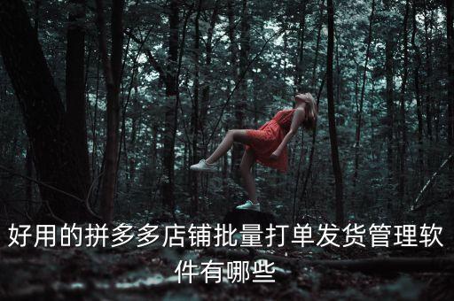 好用的拼多多店鋪批量打單發(fā)貨管理軟件有哪些