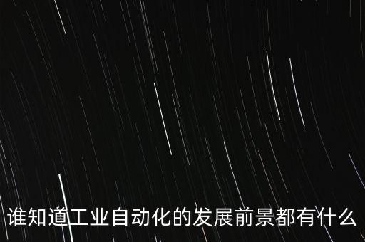誰知道工業(yè)自動化的發(fā)展前景都有什么