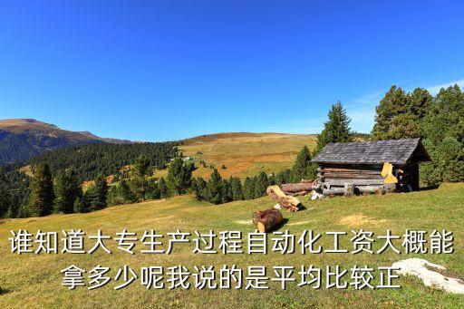 誰知道大專生產(chǎn)過程自動化工資大概能拿多少呢我說的是平均比較正