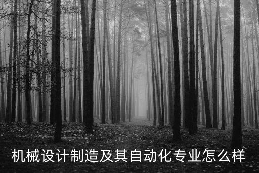 機械設計制造及其自動化專業(yè)怎么樣