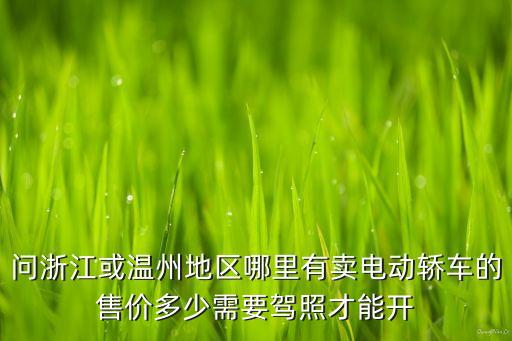 問浙江或溫州地區(qū)哪里有賣電動(dòng)轎車的售價(jià)多少需要駕照才能開