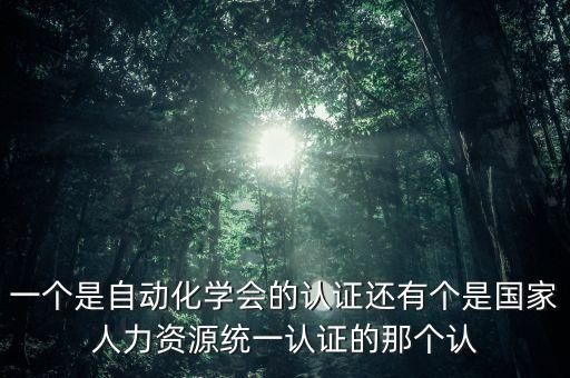 一個是自動化學(xué)會的認(rèn)證還有個是國家人力資源統(tǒng)一認(rèn)證的那個認(rèn)