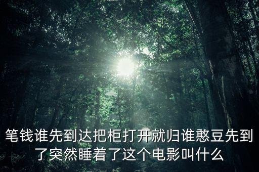 筆錢誰先到達(dá)把柜打開就歸誰憨豆先到了突然睡著了這個電影叫什么