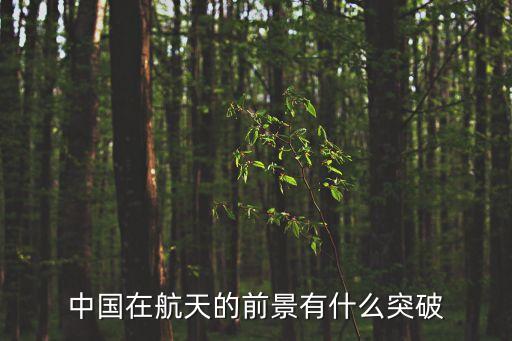 中國在航天的前景有什么突破