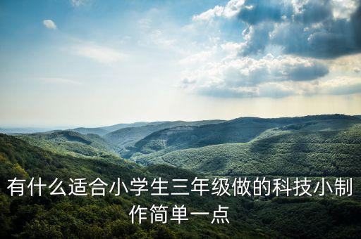 有什么適合小學(xué)生三年級做的科技小制作簡單一點