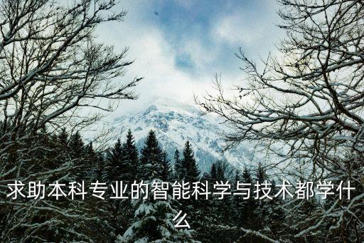 智能科學(xué)與技術(shù)專業(yè)課程安排，智能科學(xué)與技術(shù)學(xué)哪些課程