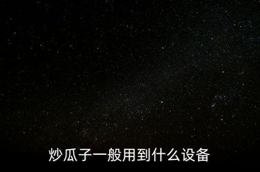 炒瓜子一般用到什么設備