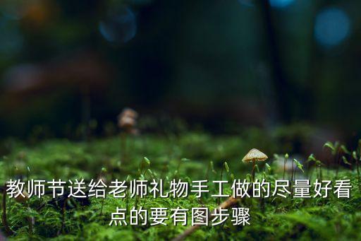 教師節(jié)送給老師禮物手工做的盡量好看點的要有圖步驟