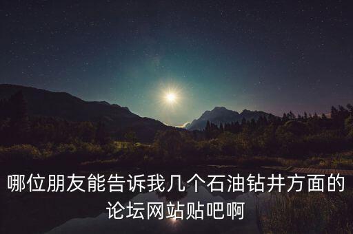 哪位朋友能告訴我?guī)讉€(gè)石油鉆井方面的論壇網(wǎng)站貼吧啊