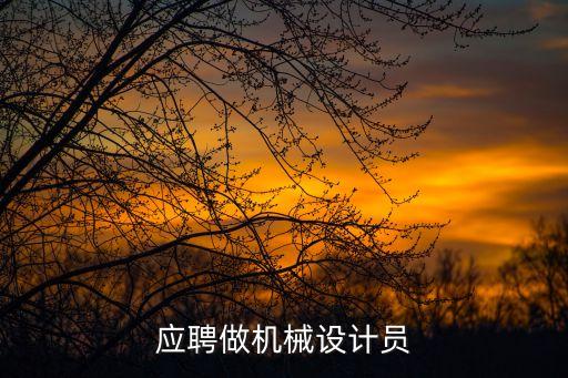 應(yīng)聘做機械設(shè)計員