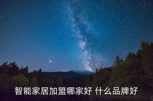 智能家居加盟哪家好 什么品牌好
