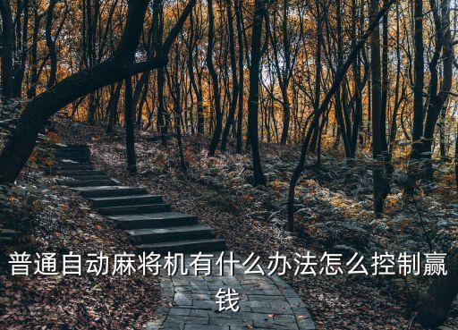 自動麻將機可以控制輸贏嗎，普通自動麻將機有什么辦法怎么控制贏錢