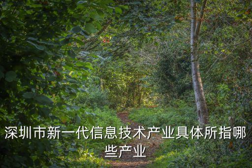 深圳市新一代信息技術產業(yè)具體所指哪些產業(yè)