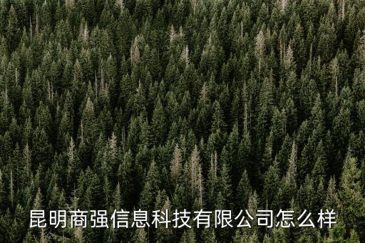 昆明商強(qiáng)信息科技有限公司怎么樣