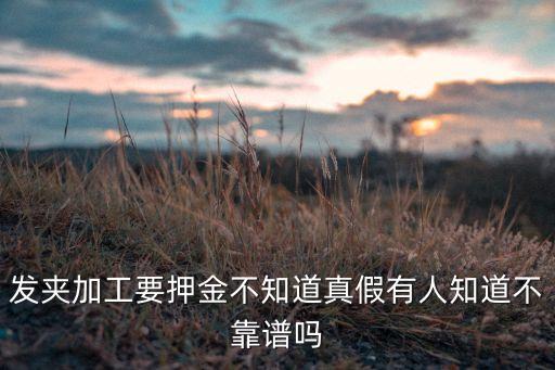 發(fā)夾加工要押金不知道真假有人知道不靠譜嗎