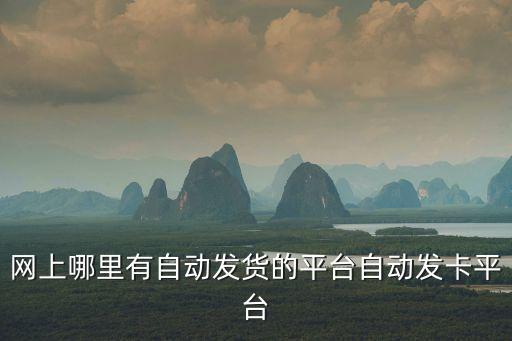 網(wǎng)上哪里有自動(dòng)發(fā)貨的平臺(tái)自動(dòng)發(fā)卡平臺(tái)