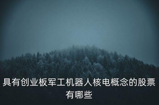 具有創(chuàng)業(yè)板軍工機器人核電概念的股票有哪些