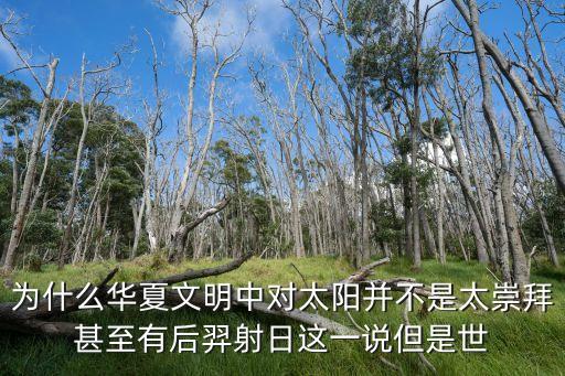 為什么華夏文明中對(duì)太陽并不是太崇拜甚至有后羿射日這一說但是世