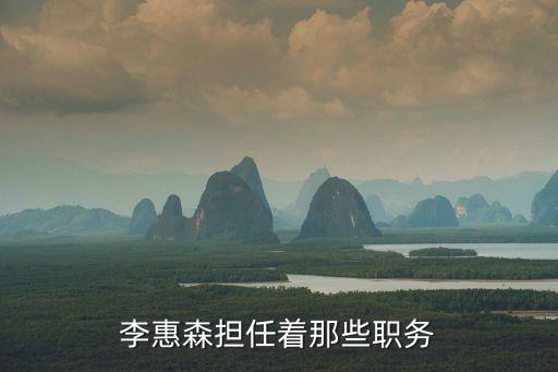 中國自動化學(xué)會理事，李惠森擔(dān)任著那些職務(wù)