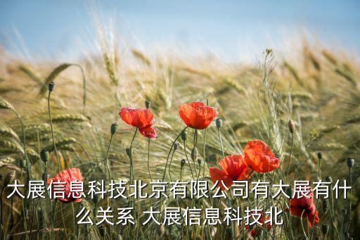 2023科技博覽會，大展信息科技北京有限公司有大展有什么關(guān)系 大展信息科技北