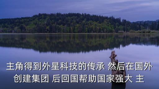 主角得到外星科技的傳承 然后在國外創(chuàng)建集團 后回國幫助國家強大 主