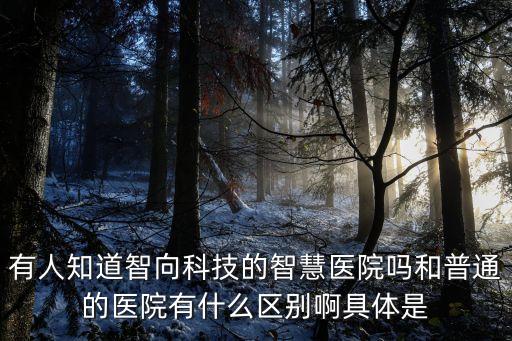 智慧醫(yī)院，有人知道智向科技的智慧醫(yī)院嗎和普通的醫(yī)院有什么區(qū)別啊具體是