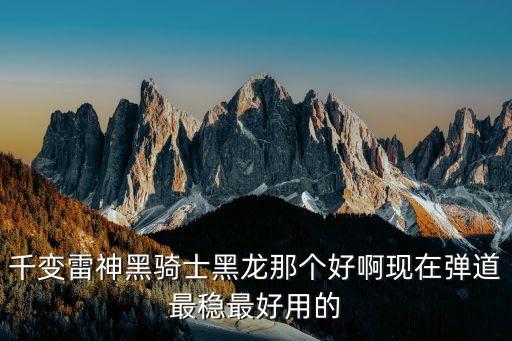 千變雷神黑騎士黑龍那個好啊現(xiàn)在彈道最穩(wěn)最好用的