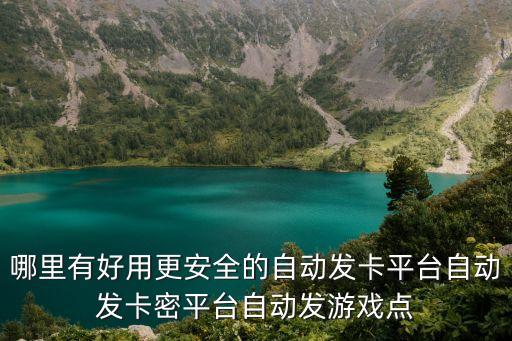 24小時自動發(fā)卡網(wǎng)王者，我是做游戲的想找一個可以自動發(fā)卡的平臺哪里有