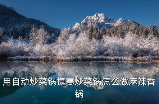 用自動(dòng)炒菜鍋捷賽炒菜鍋怎么做麻辣香鍋