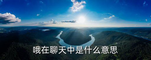 哦在聊天中是什么意思