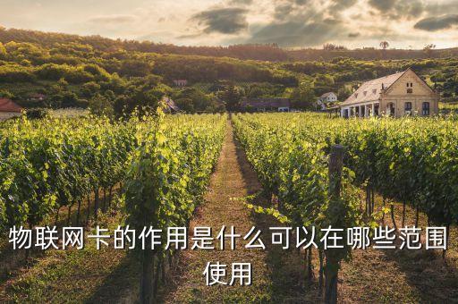 物聯(lián)網(wǎng)卡的作用是什么可以在哪些范圍使用