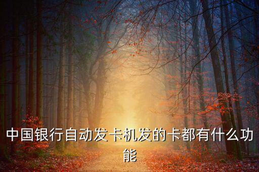 自助發(fā)卡機具有什么功能呢，中國銀行自動發(fā)卡機發(fā)的卡都有什么功能