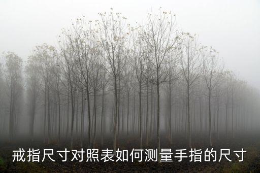 戒指尺寸對照表如何測量手指的尺寸