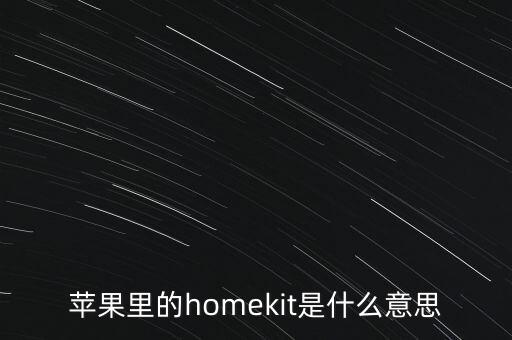蘋果里的homekit是什么意思