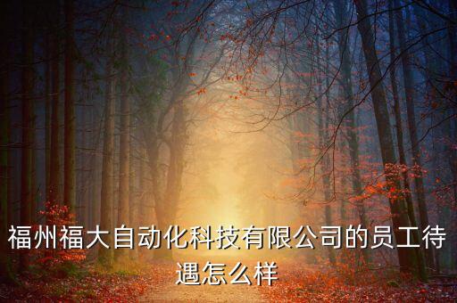 福州福大自動(dòng)化科技有限公司的員工待遇怎么樣