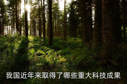 我國(guó)近年來取得了哪些重大科技成果