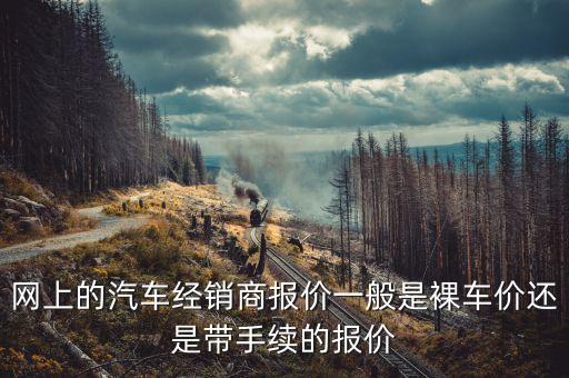 網(wǎng)上的汽車經(jīng)銷商報(bào)價(jià)一般是裸車價(jià)還是帶手續(xù)的報(bào)價(jià)