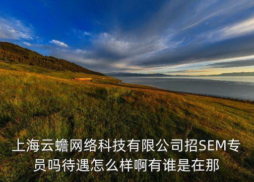 上海云蟾網(wǎng)絡(luò)科技有限公司招SEM專員嗎待遇怎么樣啊有誰是在那