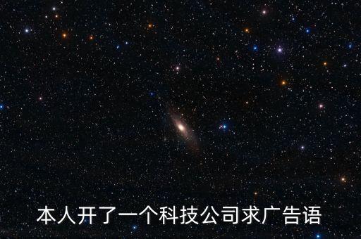 本人開了一個(gè)科技公司求廣告語