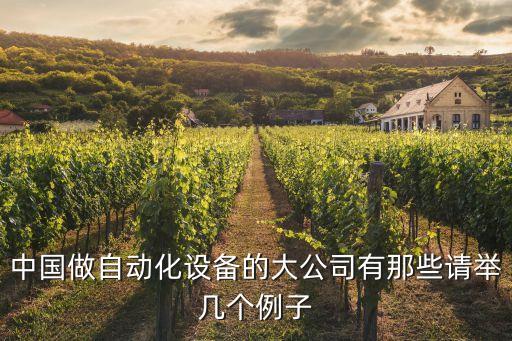 中國十大自動化設(shè)備的公司有哪些，國內(nèi)有名的做自動化設(shè)備的企業(yè)有哪些