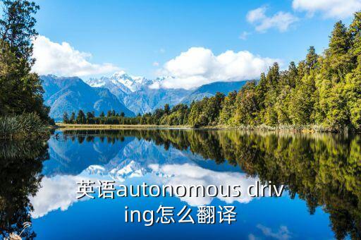 英語(yǔ)autonomous driving怎么翻譯