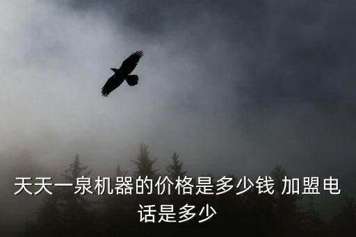 天天一泉機(jī)器的價格是多少錢 加盟電話是多少
