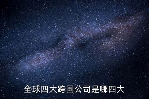 全球四大跨國(guó)公司是哪四大