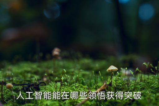 人工智能能在哪些領悟獲得突破